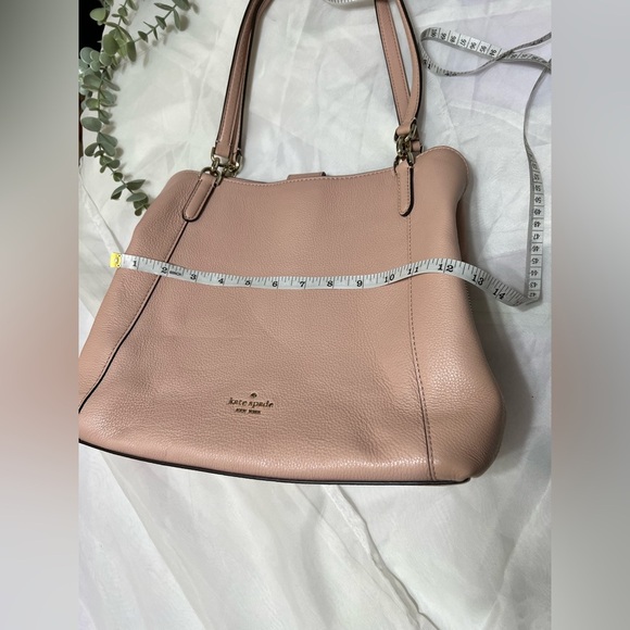 Kate Spade Jackson Large Light Pink Leather Shoulder Bag Triple Compartment EUC - Picture 12 of 15